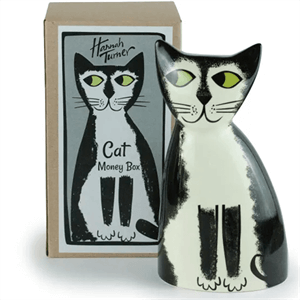 Hannah Turner Black & White Cat Money Box